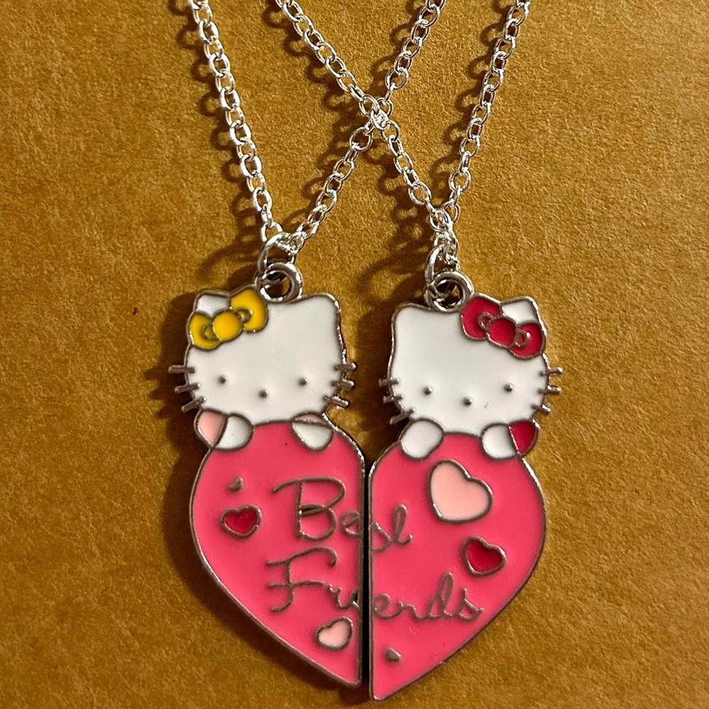 Silver Plated Hello Kitty Friendship Necklaces